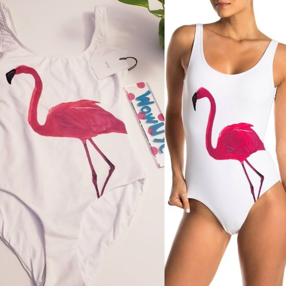 $195 NWT Anthro ONIA Flamingo High Cut Leg - Picture 10 of 11